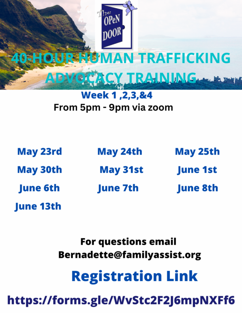 human trafficking training flyer
